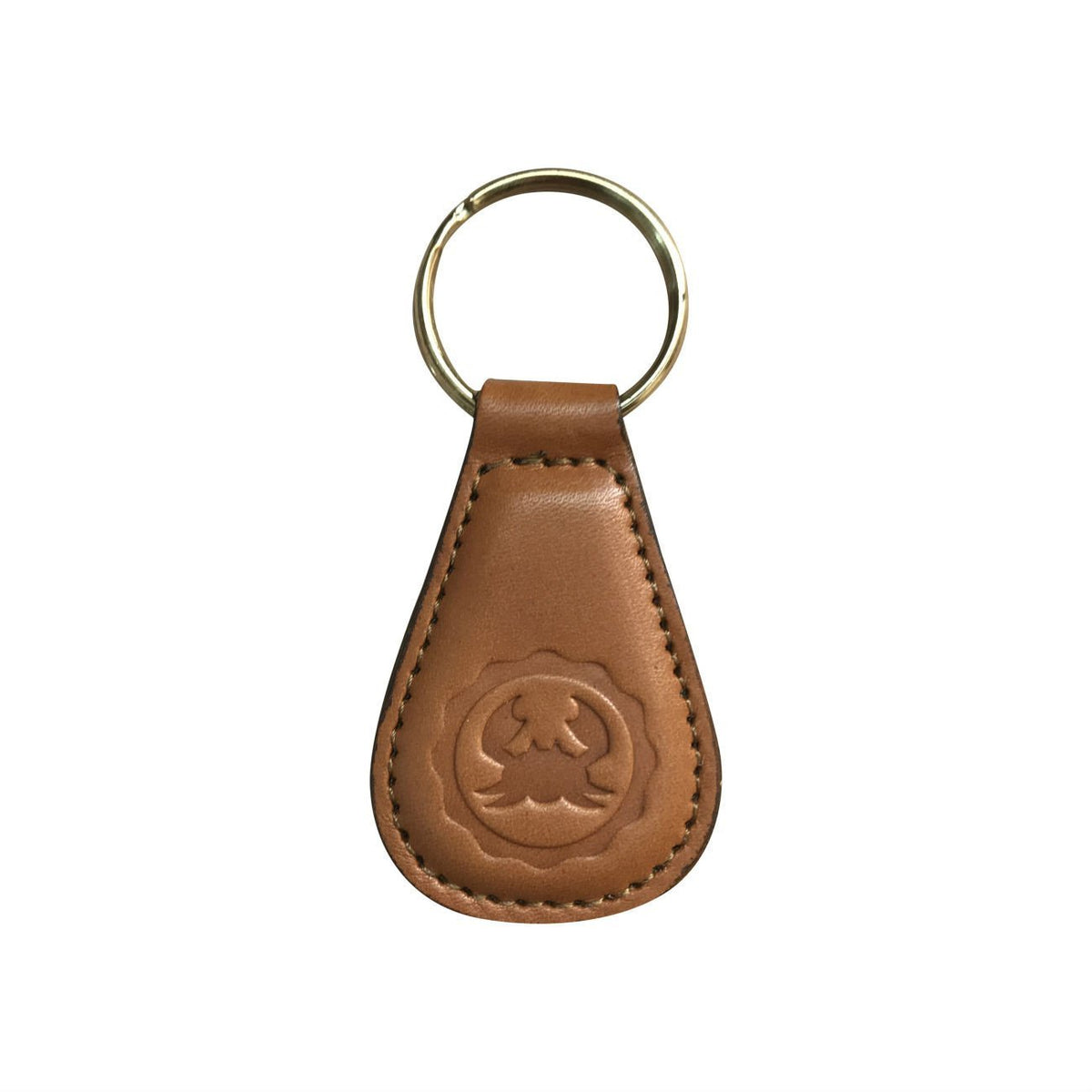 Classic Leather Keychain, Chocolate Brown