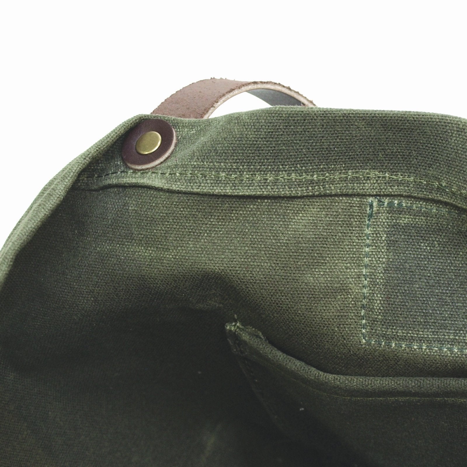 Large waxed canvas tote bag with leather handles / canvas market bag / carry  all bag COLLECTION UNIS